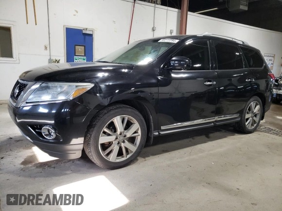 2015 Nissan Pathfinder S with VIN 5N1AR2MMXFC681953, listed as a Copart auction lot 80272294 with 103,942 mi miles and Salvage title. Bid and sale history available at DreamBid. Image 1.
