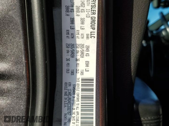 2014 Dodge Durango SXT z VIN 1C4RDJAG4EC332767, wystawiony jako Copart lot #57558114 z przebiegiem Nie podano mil oraz Czysty tytuł • Clean title. Historia ofert i sprzedaży dostępna na DreamBid. Obrazek 13.