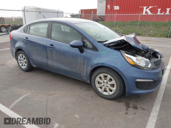 2016 Kia Rio LX with VIN KNADM4A39G6641920, listed as a IAAI auction lot 42158020 with 136,055 mi miles and . Bid and sale history available at DreamBid. Image 1.