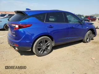 2020 Acura RDX w/A-Spec Pkg with VIN 5J8TC2H6XLL017658, listed as a Copart auction lot 65168643 with 33,499 mi miles. Bid and sale history available at carsss.com. Image 3.