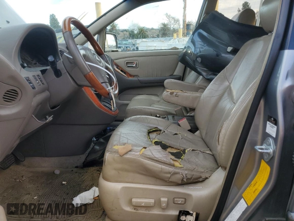 2001 Lexus RX 300 with VIN JTJGF10U310095982, listed as a Copart auction lot 85820124 with 176,883 mi miles and Salvage Title. Bid and sale history available at DreamBid. Image 7.