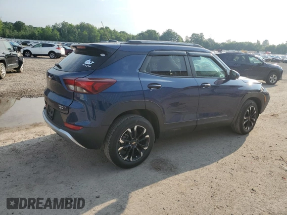 2022 Chevrolet TrailBlazer LT with VIN KL79MPS27NB006017, listed as a Copart auction lot 59941984 with 37,844 mi miles and Salvage Title. Bid and sale history available at DreamBid. Image 3.