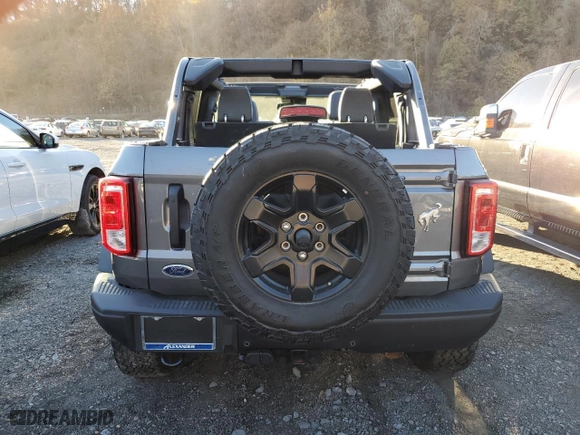 2023 Ford Bronco with VIN 1FMEE5BP3PLB11080, listed as a Copart auction lot 42005615 with 0 mi miles and Salvage Title. Bid and sale history available at carsss.com. Image 6.