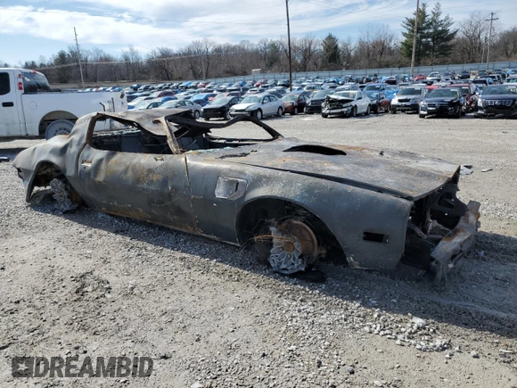 1977 Pontiac Firebird with VIN 2W87Z7N230013, listed as a Copart auction lot 46256355 with Not provided miles and Non repairable. Bid and sale history available at DreamBid. Image 4.