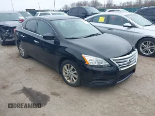 2015 Nissan Sentra S with VIN 3N1AB7AP5FY334268, listed as a IAAI auction lot 41990092 with 168,606 mi miles. Bid and sale history available at carsss.com. Image 1.