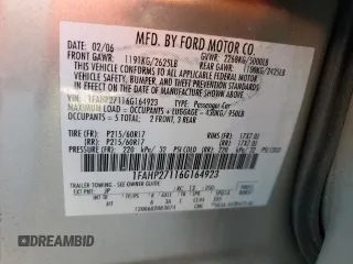 2006 Ford Five Hundred SEL with VIN 1FAHP27116G164923, listed as a Copart auction lot 47193545 with 145,373 mi miles and Salvage Title. Bid and sale history available at carsss.com. Image 13.