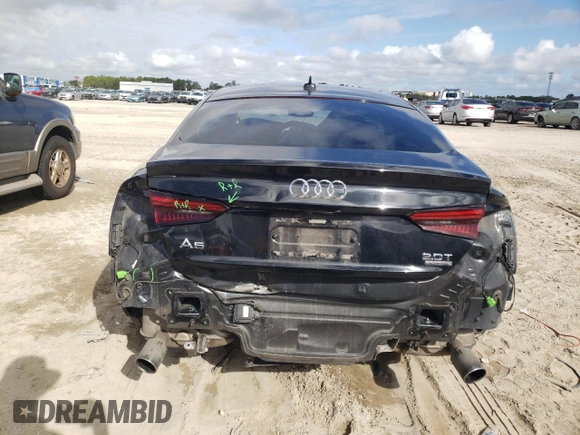2018 Audi A5 Sportback Premium with VIN WAUDNCF53JA068101, listed as a Copart auction lot 39541494 with 52,300 mi miles. Bid and sale history available at carsss.com. Image 6.