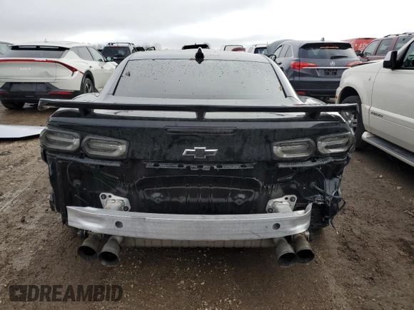 2021 Chevrolet Camaro ZL1 with VIN 1G1FK1R61M0100933, listed as a Copart auction lot 86644354 with 19,933 mi miles and Salvage Title. Bid and sale history available at carsss.com. Image 6.