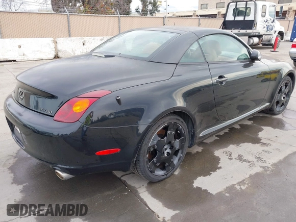 2003 Lexus SC 430 with VIN JTHFN48Y130047778, listed as a IAAI auction lot 41663233 with 179,086 mi miles and . Bid and sale history available at DreamBid. Image 4.