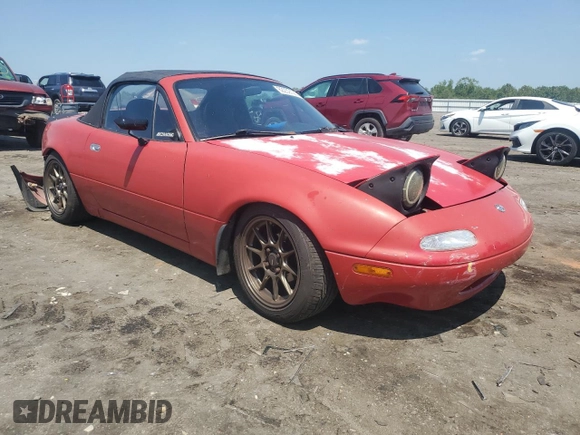 1993 Mazda MX-5 Miata z VIN JM1NA3511P0406871, wystawiony jako Copart lot #62239125 z przebiegiem 217 379 mil mil oraz Szkoda całkowita • Salvage title. Historia ofert i sprzedaży dostępna na DreamBid. Obrazek 4.