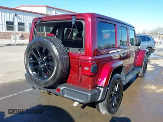 2021 Jeep Wrangler Unlimited Sahara with VIN 1C4JJXP60MW688749, listed as a IAAI auction lot 41341634 with 45,772 mi miles and . Bid and sale history available at DreamBid. Image 4.
