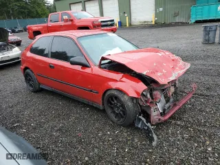 1996 Honda Civic DX with VIN 2HGEJ6340TH104798, listed as a Copart auction lot 80360674 with 176,629 mi miles and Salvage Title. Bid and sale history available at carsss.com. Image 4.