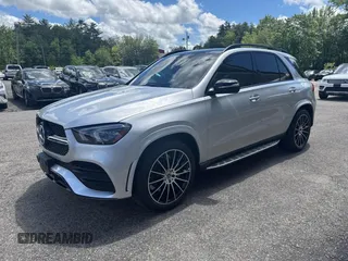 2021 Mercedes-Benz GLE 350 with VIN 4JGFB4JB7MA451823, listed as a IAAI auction lot 42409385 with 91,878 mi miles and . Bid and sale history available at DreamBid. Image 2.