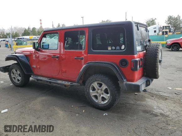 2020 Jeep Wrangler Unlimited Sport S with VIN 1C4HJXDNXLW160354, listed as a Copart auction lot 50141615 with 62,812 mi miles and Salvage title. Bid and sale history available at DreamBid. Image 2.