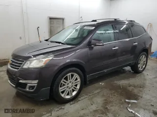 2015 Chevrolet Traverse LT with VIN 1GNKRGKD0FJ154287, listed as a Copart auction lot 50406365 with 142,774 mi miles and Salvage Title. Bid and sale history available at carsss.com. Image 1.