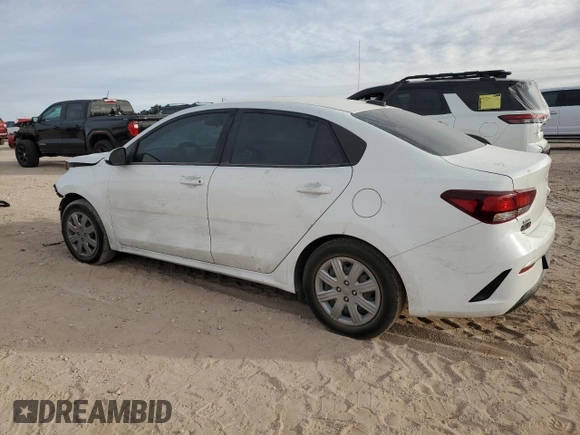2022 Kia Rio LX with VIN 3KPA24AD2NE433728, listed as a Copart auction lot 87222834 with 37,297 mi miles and Salvage Title. Bid and sale history available at carsss.com. Image 2.