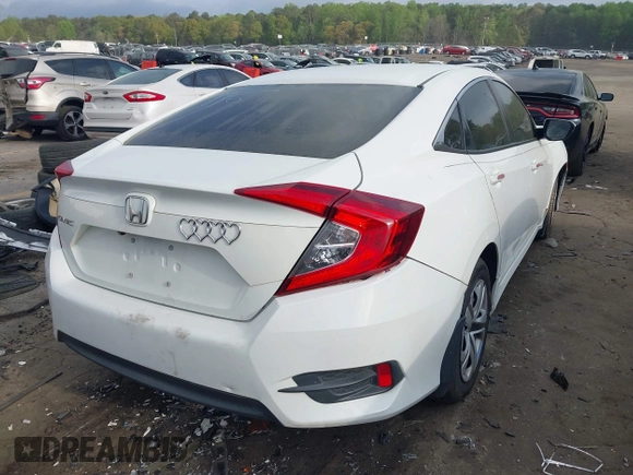 2017 Honda Civic Sedan LX with VIN 19XFC2F54HE039967, listed as a IAAI auction lot 41951897 with 106,660 mi miles. Bid and sale history available at carsss.com. Image 4.