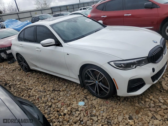 2020 BMW 3 Series 330i with VIN WBA5R1C07LFH41034, listed as a Copart auction lot 85256874 with 64,774 mi miles and Salvage Title. Bid and sale history available at carsss.com. Image 4.