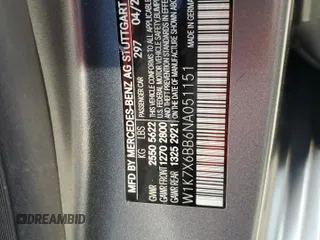 2022 Mercedes-Benz AMG GT 53 с VIN W1K7X6BB6NA051151, выставлен на аукционе Copart как лот 61216855 с пробегом 27 782 миль миль и Списание • Salvage title. История ставок и продаж доступна на DreamBid. Изображение 12.