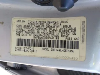 2012 Toyota Corolla L with VIN 5YFBU4EE9CP041102, listed as a IAAI auction lot 41947369 with 171,501 mi miles. Bid and sale history available at carsss.com. Image 9.