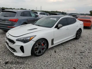 2021 Kia Stinger GT1 with VIN KNAE45LC9M6089693, listed as a Copart auction lot 72569224 with 90,104 mi miles and Salvage Title. Bid and sale history available at carsss.com. Image 1.
