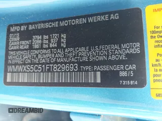 2015 MINI Hardtop 4 Door z VIN WMWXS5C51FT829693, wystawiony jako IAAI lot #42497639 z przebiegiem 36 494 mil mil oraz . Historia ofert i sprzedaży dostępna na DreamBid. Obrazek 9.