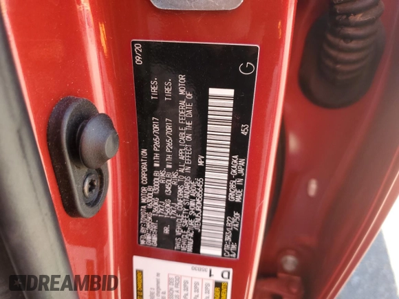 2021 Toyota 4Runner SR5 Premium with VIN JTENU5JR0M5856455, listed as a Copart auction lot 56670685 with 31,401 mi miles and Salvage title. Bid and sale history available at DreamBid. Image 13.