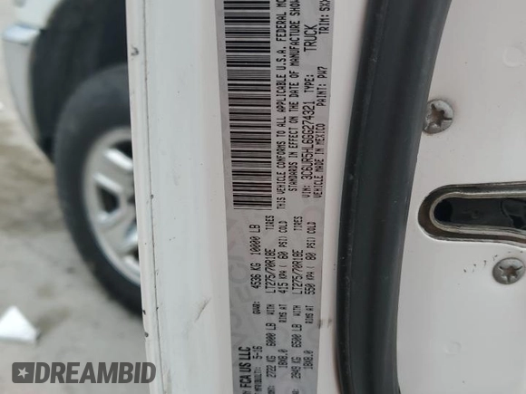 2016 Ram 2500 Tradesman with VIN 3C6UR5HL6GG274321, listed as a Copart auction lot 59640085 with 259,290 mi miles and Clean title. Bid and sale history available at DreamBid. Image 13.