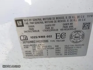 2017 GMC Sierra 1500 SLE with VIN 3GTU2MEC1HG262686, listed as a IAAI auction lot 41357646 with 141,377 mi miles. Bid and sale history available at carsss.com. Image 9.