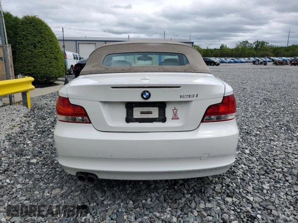 2011 BMW 1 Series 128i with VIN WBAUN1C57BVH83226, listed as a Copart auction lot 57753625 with 55,985 mi miles and Clean title. Bid and sale history available at DreamBid. Image 6.