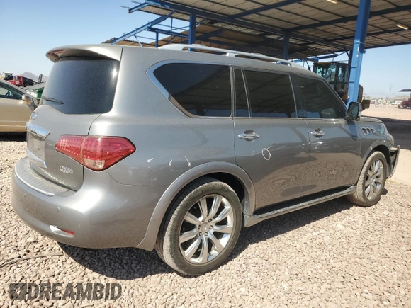 2013 Infiniti QX56 with VIN JN8AZ2NE8D9060804, listed as a Copart auction lot 74628504 with 127,122 mi miles and Salvage Title. Bid and sale history available at carsss.com. Image 3.