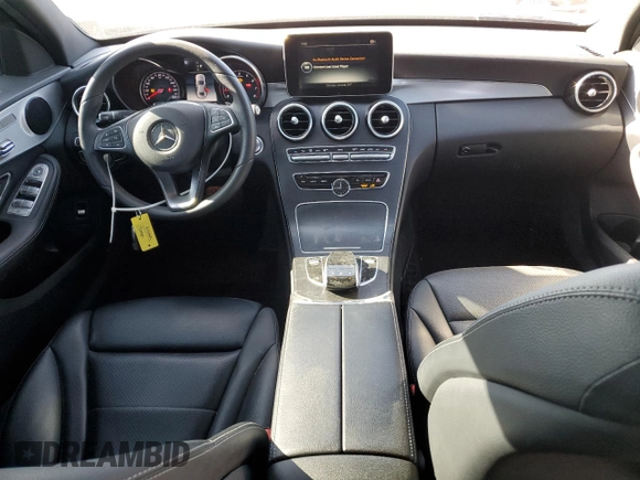 2018 Mercedes-Benz C with VIN 55SWF4JB0JU263980, listed as a Copart auction lot 50843375 with 92,395 mi miles and Salvage Title. Bid and sale history available at carsss.com. Image 8.