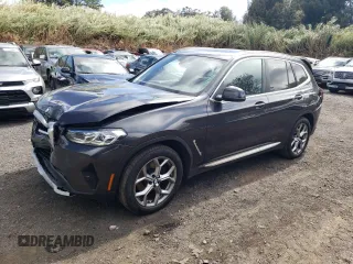 2024 BMW X3 sDrive30i with VIN 5UX43DP01R9V58548, listed as a Copart auction lot 47948765 with 23,363 mi miles and Salvage Title. Bid and sale history available at DreamBid. Image 1.