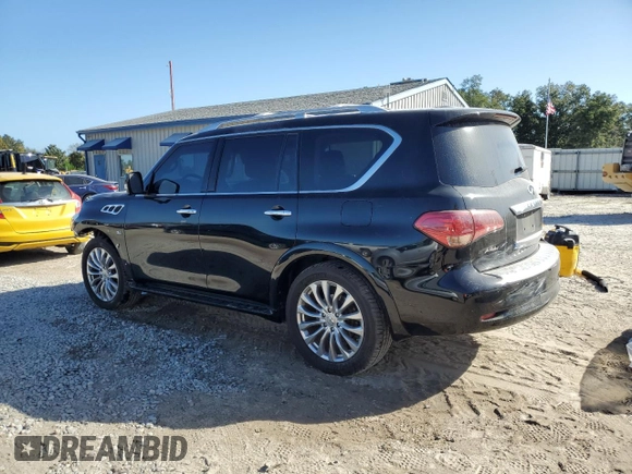 2016 Infiniti QX80 with VIN JN8AZ2NF1G9612303, listed as a Copart auction lot 75698364 with 110,847 mi miles and Salvage Title. Bid and sale history available at carsss.com. Image 2.