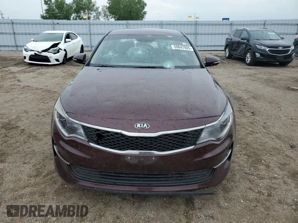 2018 Kia Optima LX with VIN 5XXGT4L34JG254135, listed as a Copart auction lot 59847805 with 120,901 mi miles and Salvage title. Bid and sale history available at DreamBid. Image 5.