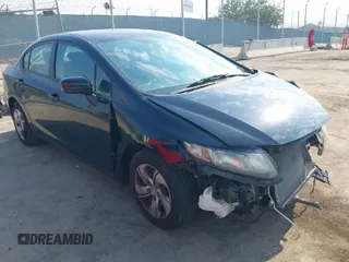 2015 Honda Civic Sedan LX with VIN 19XFB2F58FE250198, listed as a IAAI auction lot 39847728 with 159,367 mi miles. Bid and sale history available at carsss.com. Image 1.