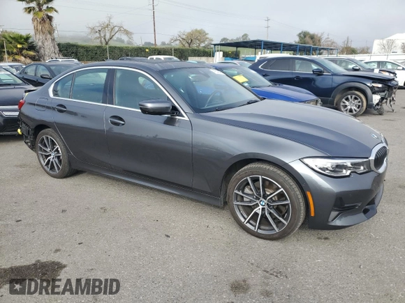 2021 BMW 3 Series 330i with VIN 3MW5R1J08M8B53217, listed as a Copart auction lot 48340395 with 14,571 mi miles and Salvage Title. Bid and sale history available at carsss.com. Image 4.