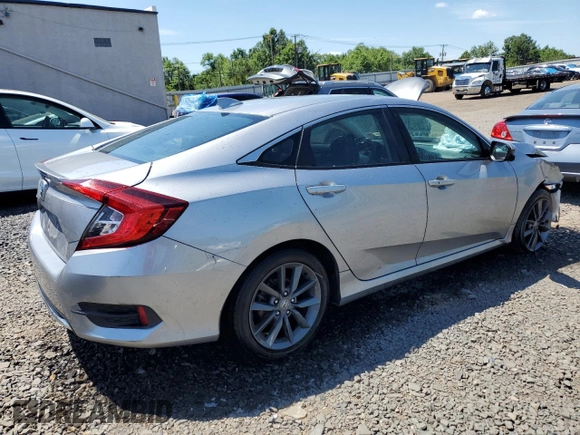 2020 Honda Civic Sedan EX-L with VIN 19XFC1F72LE214978, listed as a Copart auction lot 61613004 with 25,787 mi miles and Salvage Title. Bid and sale history available at carsss.com. Image 3.