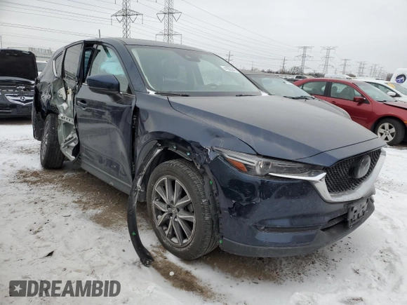 2018 Mazda CX-5 S Premium with VIN JM3KFBDM5J1378978, listed as a Copart auction lot 41803245 with 76,758 mi miles and Salvage Title. Bid and sale history available at DreamBid. Image 4.