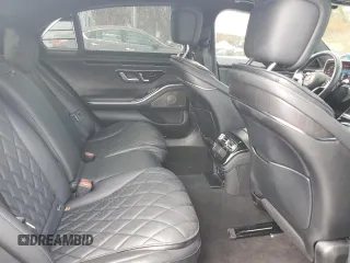 2023 Mercedes-Benz S-Class S 580 with VIN W1K6G7GB6PA195876, listed as a Copart auction lot 42567275 with 7,738 mi miles and Salvage Title. Bid and sale history available at carsss.com. Image 10.
