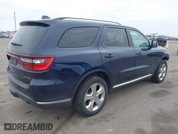 2015 Dodge Durango Limited with VIN 1C4RDJDGXFC824040, listed as a IAAI auction lot 42011156 with 166,305 mi miles and . Bid and sale history available at DreamBid. Image 4.