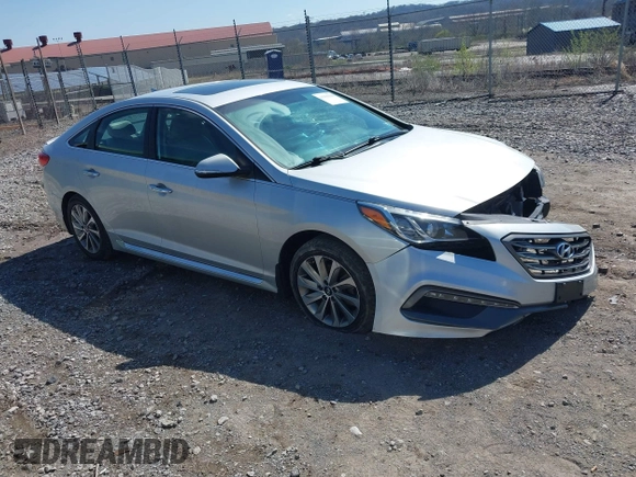 2017 Hyundai Sonata Sport with VIN 5NPE34AF6HH570154, listed as a IAAI auction lot 41991140 with 88,084 mi miles. Bid and sale history available at carsss.com. Image 1.