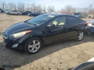 2013 Hyundai Elantra GLS PZEV with VIN 5NPDH4AE6DH427347, listed as a Copart auction lot 46853225 with 86,034 mi miles and Salvage Title. Bid and sale history available at carsss.com. Image 1.