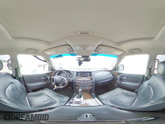 2012 Infiniti QX56 7-passenger with VIN JN8AZ2NE5C9016354, listed as a Copart auction lot 53390775 with 209,990 mi miles and Salvage Title. Bid and sale history available at carsss.com. Image 14.