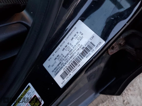 2013 Mazda Mazda3 i Sport with VIN JM1BL1UP2D1850483, listed as a Copart auction lot 46224155 with 169,251 mi miles and Non Repairable. Bid and sale history available at carsss.com. Image 12.