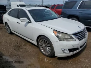 2014 Hyundai Equus Signature with VIN KMHGH4JH2EU074924, listed as a Copart auction lot 53826505 with 186,697 mi miles and Clean Title. Bid and sale history available at DreamBid. Image 4.