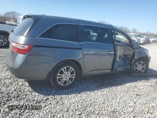 2013 Honda Odyssey EX-L with VIN 5FNRL5H6XDB015049, listed as a Copart auction lot 48691415 with 150,480 mi miles and Salvage Title. Bid and sale history available at DreamBid. Image 3.