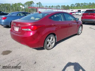 2013 Hyundai Elantra Limited with VIN 5NPDH4AEXDH383577, listed as a IAAI auction lot 41930463 with 102,118 mi miles. Bid and sale history available at carsss.com. Image 4.