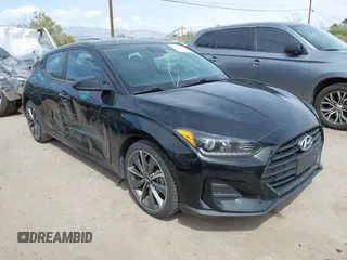 2019 Hyundai Veloster 2.0 with VIN KMHTG6AF6KU007430, listed as a IAAI auction lot 41923885 with 55,238 mi miles. Bid and sale history available at carsss.com. Image 1.