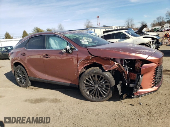 2025 Lexus RX 350 with VIN 2T2BAMCA0SC089803, listed as a Copart auction lot 46683815 with 1,629 mi miles and Salvage Title. Bid and sale history available at DreamBid. Image 4.